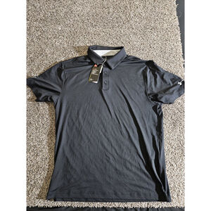 Under Armour Mens Golf‎ T2 Black Polo Shirt UM0550 Black Large ITW Heatgear NWT
